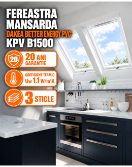Fereastra mansarda DAKEA BETTER ENERGY PVC KPV B1500