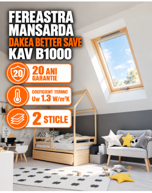 Fereastra mansarda DAKEA BETTER SAFE KAV B1000