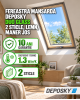 Fereastra mansarda DEPOSKY DUO GLASS 2 sticle, lemn, maner jos