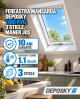 Fereastra mansarda DEPOSKY TRIO PVC 3 sticle, maner jos