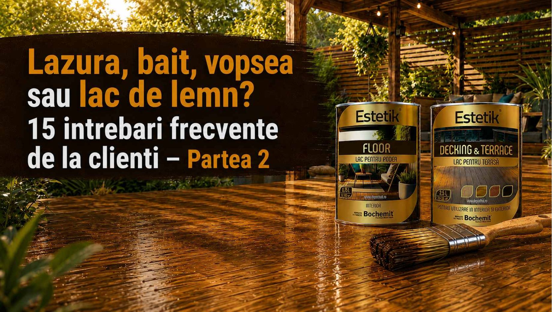 Lazura, bait, vopsea sau lac de lemn? 15 intrebari frecvente de la clienti – Partea 2