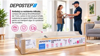 Ambalajul pentru scari de pod DEPOSTEP, special conceput pentru transport sigur