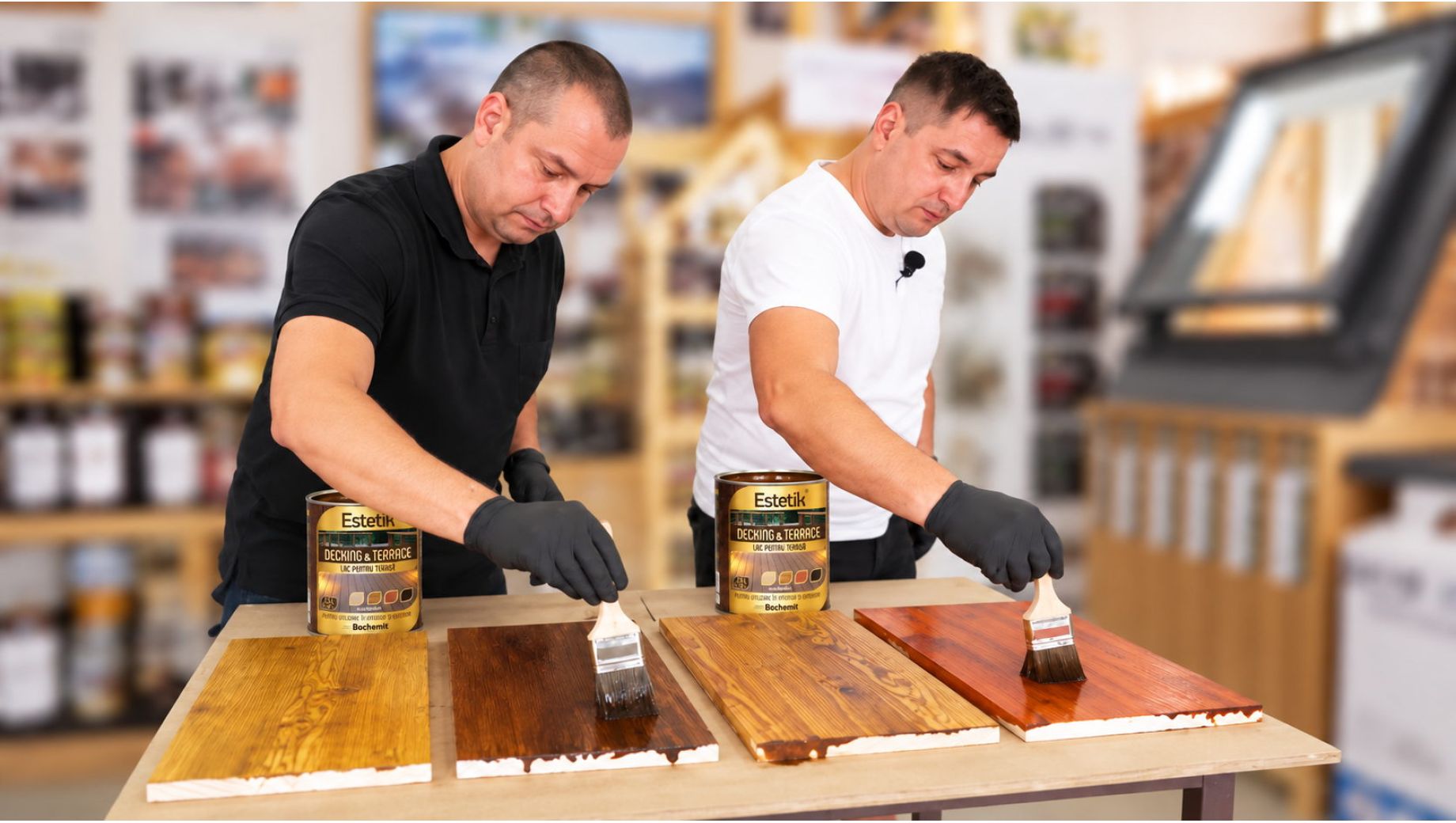 Cum arata lemnul dupa finisare? Vezi mostrele testate in showroom-ul DEPOSIB