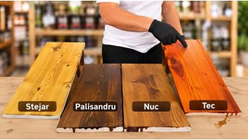 Colegii nostri au testat nuantele Estetik Decking & Terrace direct pe lemn
