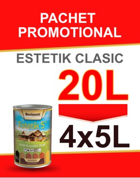 Pachet Promo Estetik Clasic 4x5L=20L, 120-320 mp, 