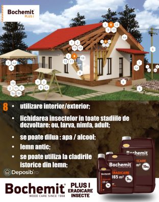 Solutie eradicare insecte lemn atacat BOCHEMIT PLUS I 5KG