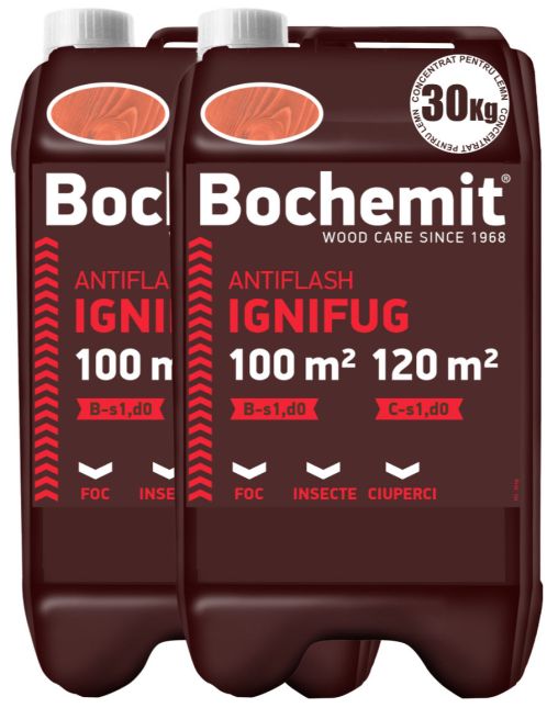 Solutie ignifugare lemn BOCHEMIT ANTIFLASH 2X30KG MARO, B-s1 d0, C-s1 d0