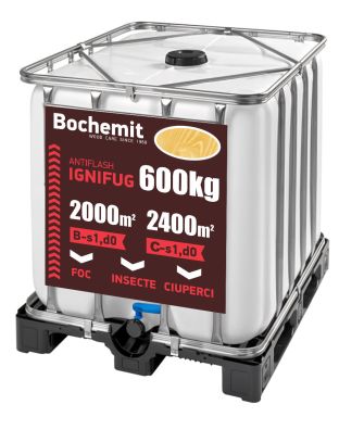 Solutie ignifugare lemn BOCHEMIT ANTIFLASH 600KG TRANSPARENT, B-s1 d0, C-s1 d0