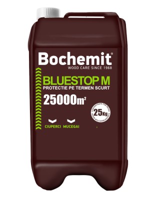 Solutie conservant lemn Bochemit Bluestop M 25Kg, concentrat, transparent, 25000m2, protectie temporara anti ciuperci si mucegai. Uz industrial.