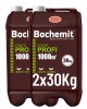 Solutie protectie lemn in contact cu solul sau apa Bochemit Forte Profi 2x30Kg, maro, concentrat, 2000m2, anti insecte si ciuperci. Uz industrial.