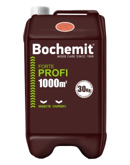Solutie protectie lemn in contact cu solul sau apa Bochemit Forte Profi 30Kg, maro, concentrat, 1000m2, anti insecte si ciuperci. Uz industrial.