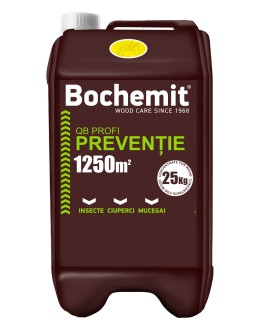 Solutie protectie preventiva lemn Bochemit QB Profi 25Kg, galben, concentrat, 1250m2, anti insecte, ciuperci si mucegai. Uz Industrial.