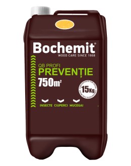 Solutie protectie preventiva lemn Bochemit QB Profi 15Kg, transparent, concentrat, 750m2, anti insecte, ciuperci si mucegai. Uz Industrial.