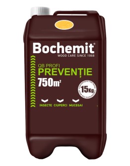 Solutie protectie preventiva lemn Bochemit QB Profi 15Kg, transparent, concentrat, 750m2, anti insecte, ciuperci si mucegai. Uz Industrial.