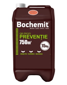 Solutie protectie preventiva lemn Bochemit QB Profi 15Kg, maro, concentrat, 750m2, anti insecte, ciuperci si mucegai. Uz Industrial.