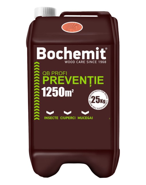 Solutie protectie preventiva lemn Bochemit QB Profi 25Kg, maro, concentrat, 1250m2, anti insecte, ciuperci si mucegai. Uz Industrial.