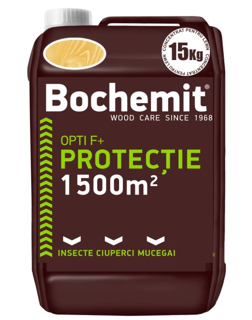 Grund lemn BOCHEMIT OPTI F+t 15KG TRANSPARENT, anti carii, ciuperci si mucegai