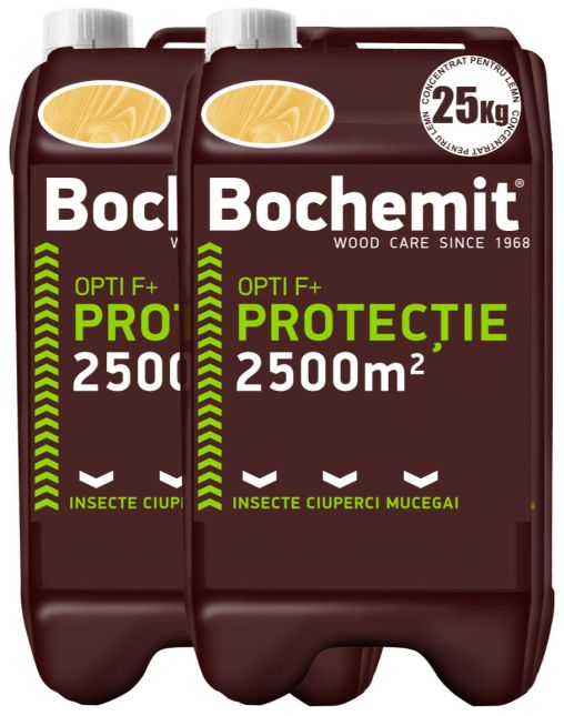 Grund lemn BOCHEMIT OPTI F+t 2X25KG TRANSPARENT, anti insecte. ciuperci, mucegai