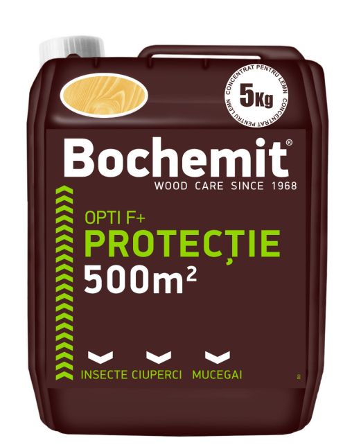 Grund lemn BOCHEMIT OPTI F+t 5KG TRANSPARENT, anti insecte, ciuperci si mucegai