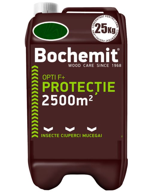 Solutie protectie preventiva lemn BOCHEMIT OPTI F+t 25KG VERDE, concentrat, anti insecte, ciuperci si mucegai
