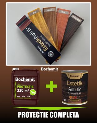 Lazura lemn BOCHEMIT ESTETIK PROFI 3L NUC, protectie avansata UV