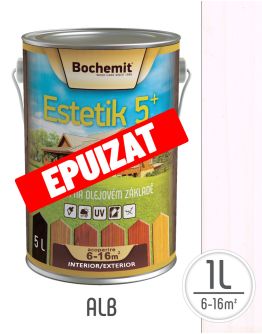 Lazura lemn BOCHEMIT ESTETIK CLASIC 1L ALB, protectie UV