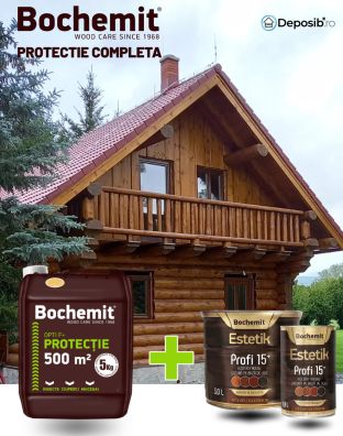 Lazura lemn BOCHEMIT ESTETIK PROFI 3L TEC, protectie avansata UV