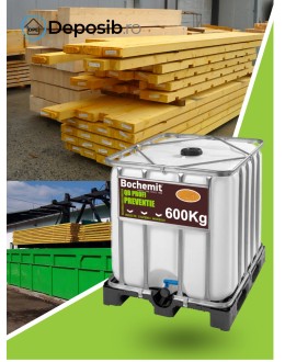 Solutie protectie preventiva lemn Bochemit QB Profi 600Kg, transparent, concentrat, anti insecte, ciuperci si mucegai. Uz Industrial.