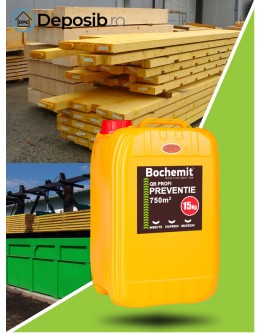 Solutie protectie preventiva lemn Bochemit QB Profi 15Kg, maro, concentrat, 750m2, anti insecte, ciuperci si mucegai. Uz Industrial.