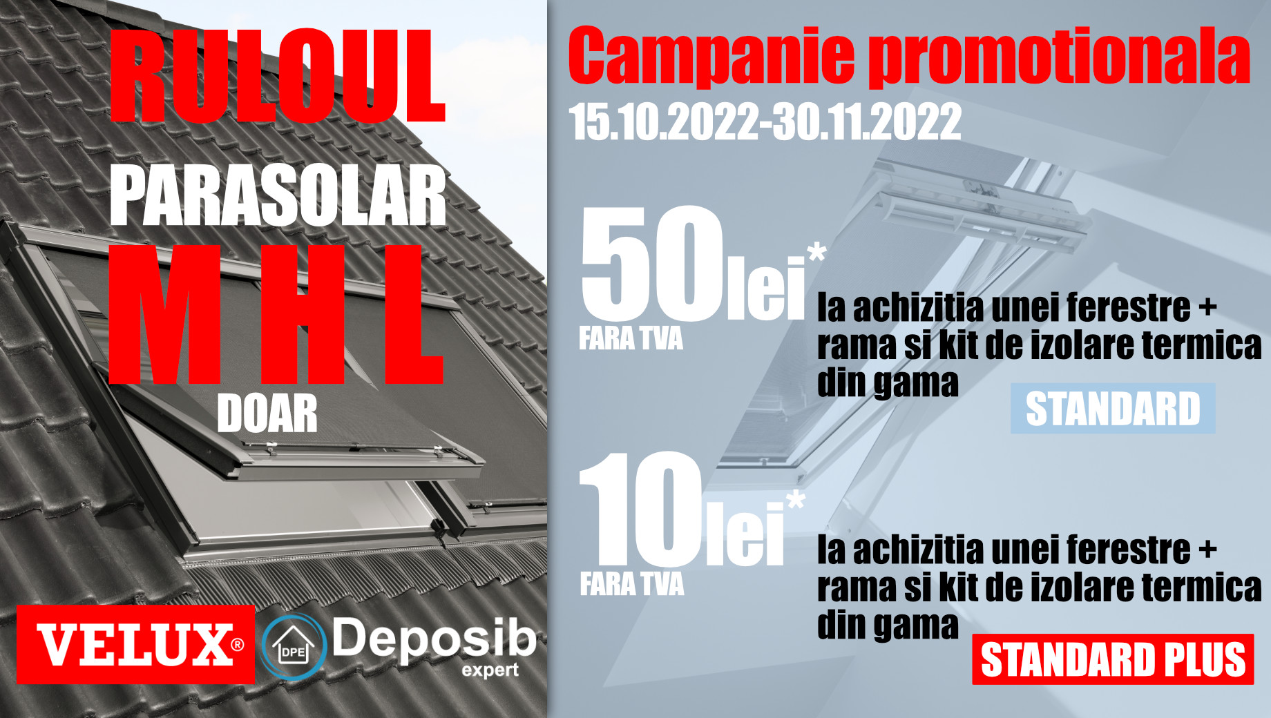 Promotie Velux - Rulou exterior parasolar MHL - "Odată ce ai văzut, este tot ceea ce ți-ai putea dori!"