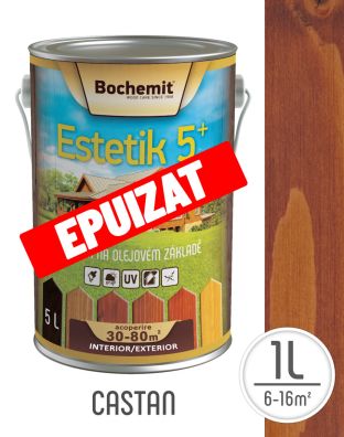 Lazura lemn BOCHEMIT ESTETIK CLASIC 1L CASTAN, protectie UV