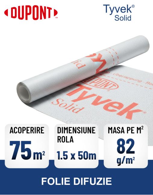 Folie anticondens si difuzie DUPONT TYVEK SOLID