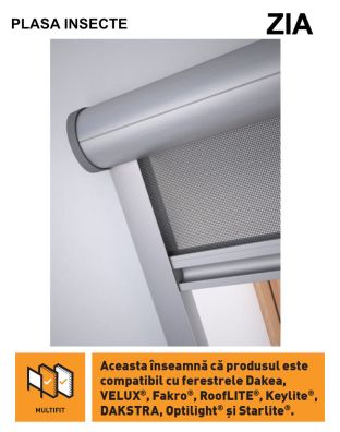 Plasa tantari fereastra mansarda Dakea ZIA