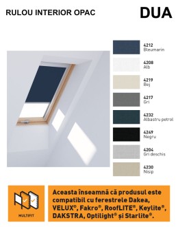 Rulou opac fereastra mansarda Dakea DUA