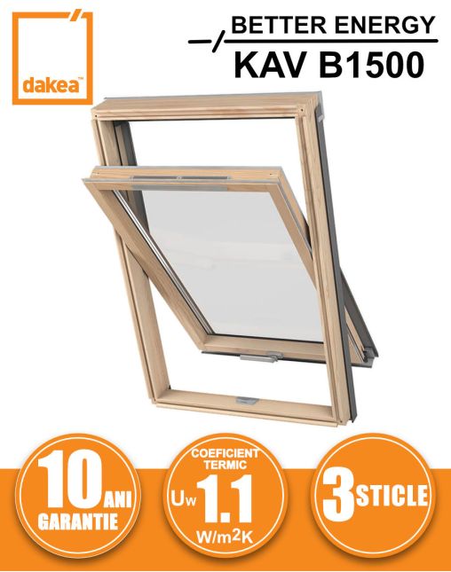Fereastra mansarda + rama DAKEA GOOD ENERGY KAA B1500 - PRODUS RESIGILAT