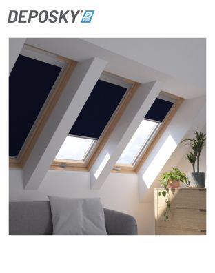 Rulou interior opac DEPOSKY DUA compatibil cu Dakea, Velux, Fakro, Optilight, Baudeman