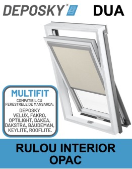Rulou interior opac DEPOSKY DUA pentru DEPOSKY, Fakro, Dakea, Velux