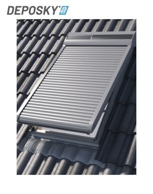 Roleta exterioara solara DEPOSKY SSR pentru ferestrele de mansarda, din aluminiu, cu rol de protectie la caldura