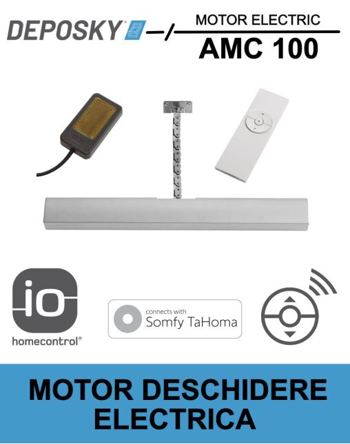Deschizator electric DEPOSKY AMC 100 pentru fereastra mansarda cu senzor de ploaie si telecomanda