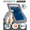 Fereastra mansarda DEPOSKY POLAR PVC, 4 sticle, maner jos