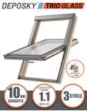 Fereastra mansarda DEPOSKY TRIO GLASS 3 sticle, maner jos