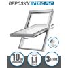 Fereastra mansarda DEPOSKY TRIO PVC 3 sticle, maner jos