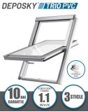 Fereastra mansarda DEPOSKY TRIO PVC 3 sticle, maner jos