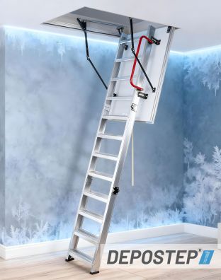 Scara pod DEPOSTEP ALUPROFI ALP pliabila din aluminiu