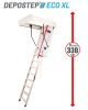 Scara pod DEPOSTEP ECO XL chepeng pod pliabil din lemn, maner telescopic, H max 330 cm