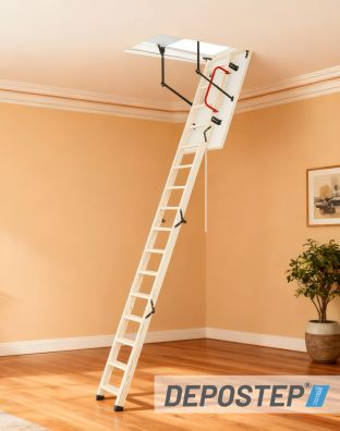 Scara pod DEPOSTEP STANDARD PLUS SPLE pliabila din lemn H max 310 cm