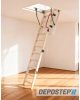 Scara pod DEPOSTEP COMPACT MINI CMN scurta, pliabila din lemn, H max 275-280 cm 