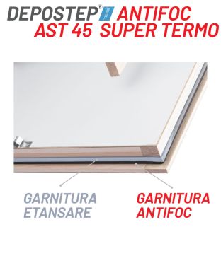 Scara pod antifoc DEPOSTEP AST 45 SUPER TERMO rezistenta la foc 45 minute