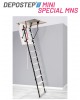 Scara pod DEPOSTEP MINI SPECIAL MNS scurta, metalica cu trepte din lemn, H max 260-265 cm