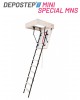 Scara pod DEPOSTEP MINI SPECIAL MNS scurta, metalica cu trepte din lemn, H max 260-265 cm
